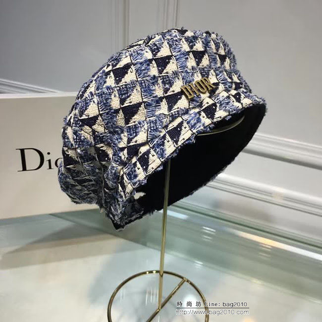DIOR迪奧 2018秋季新款 休閒百搭羊絨貝蕾帽 LLWJ8051